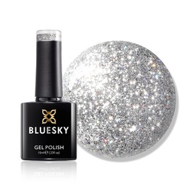 Bluesky Dazzling Platinum Gel Polish 10ml, Silver Rally - BDP08, Silver