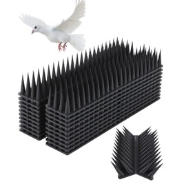 Bird Spikes for Outside, 20 Pack Bird Spikes, High Thorn Bird Deterrent Spikes, Pigeon Spikes for Small Bird Robin Raccoon, Easy Installation Bird Defender Spikes use for Fence Balcony Building