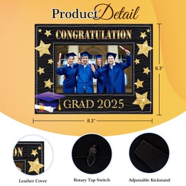 FLYAB Graduation Picture Frame - Congratulation GRAD 2025 Photo Frame High School College Graduation Gifts for Her Him Class of 2025 Graduates Picture Frame for Women Men Girls Boys Daughter Son
