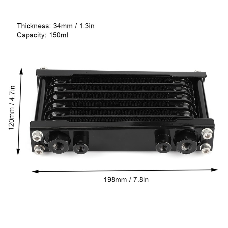 Engine Oil Cooler Universal Cooling Radiator Fit for Monkey Car