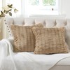 BYTIDE Ripple Luxury Faux Fur Decorative Throw Pillow Covers with