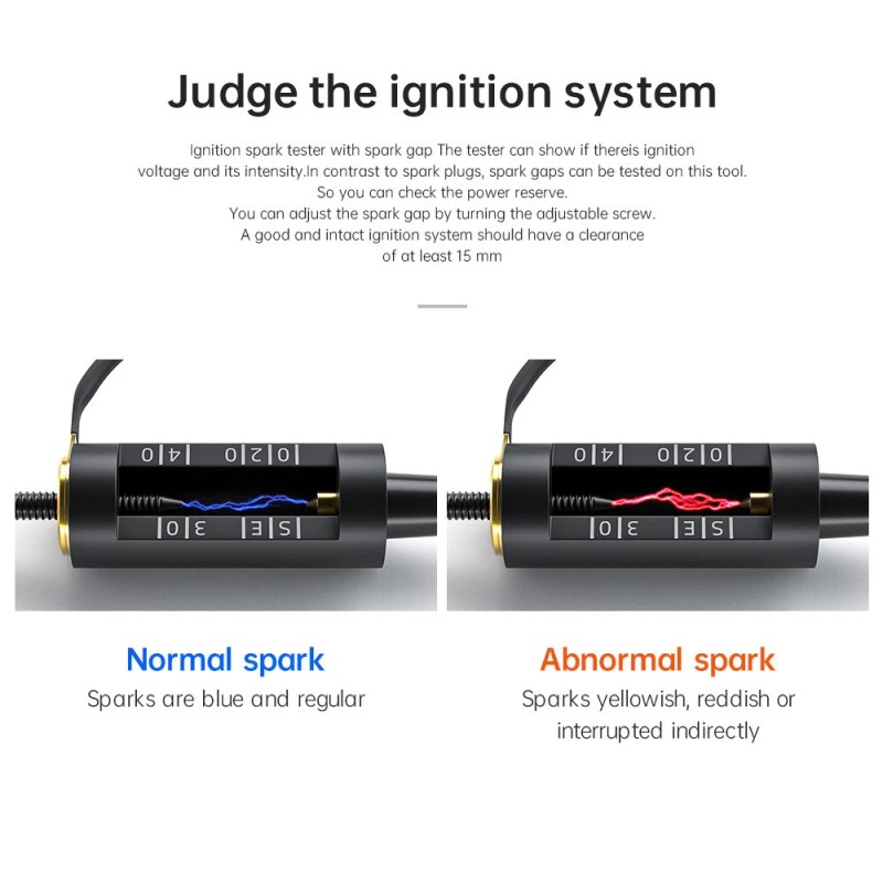 VDIAGTOOL In Line Spark Plug Tester Ignition System Coil Car