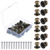 Ripeng 36 Pieces Mini Round Head Knobs Vintage Antique Drawer