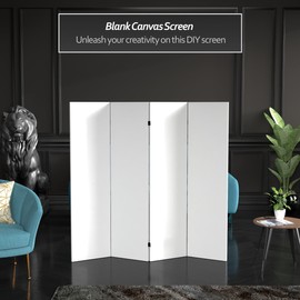 5 ft. Short Do It Yourself Canvas Room Divider 4 Panel
