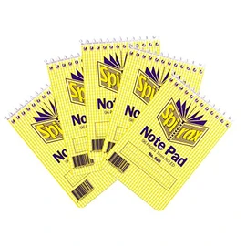 Spirax 96 Page 5mm Ruled Notebook Pack of 5, No.560 Top Opening 112x77mm