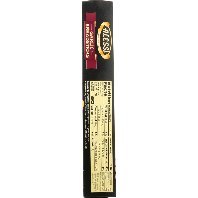 7 Seas Alessi Bread Sticks Garlic, 4.4 oz