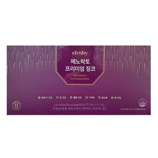 Huons Eluvi Menolacto Premium Ginkgo 450mg x 90 Capsules 1