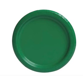 Unique 31854 7" Round Dessert Plates | Emerald Green Color Theme | 8ct, Pack of 8