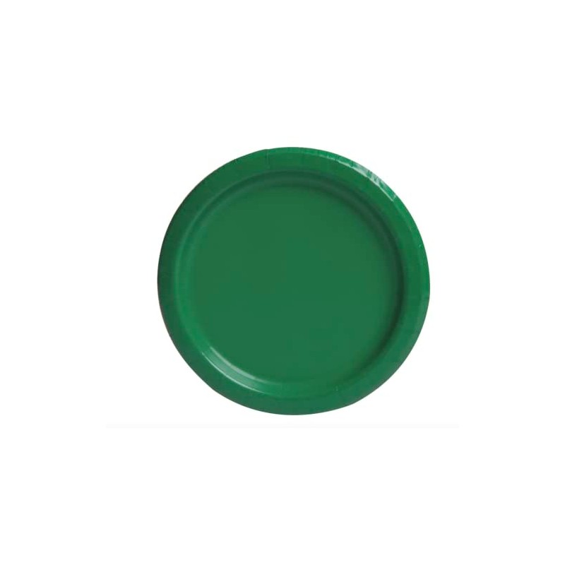 Unique 31854 7" Round Dessert Plates | Emerald Green Color
