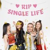 BEISHIDA Pink RIP Single Life Banner,NO DIY, Pre-Strung Bachelorette Party