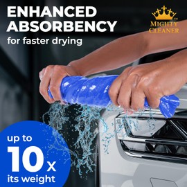 Premium Shammy Cloth for Car Drying - 26”x17” - Super Absorbent Chamois Towel for Car - Scratch-Free, Reusable & Soft