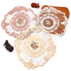 Blausky Set of 4 Tablecloth Lace, Square Doilies, Tablecloth with