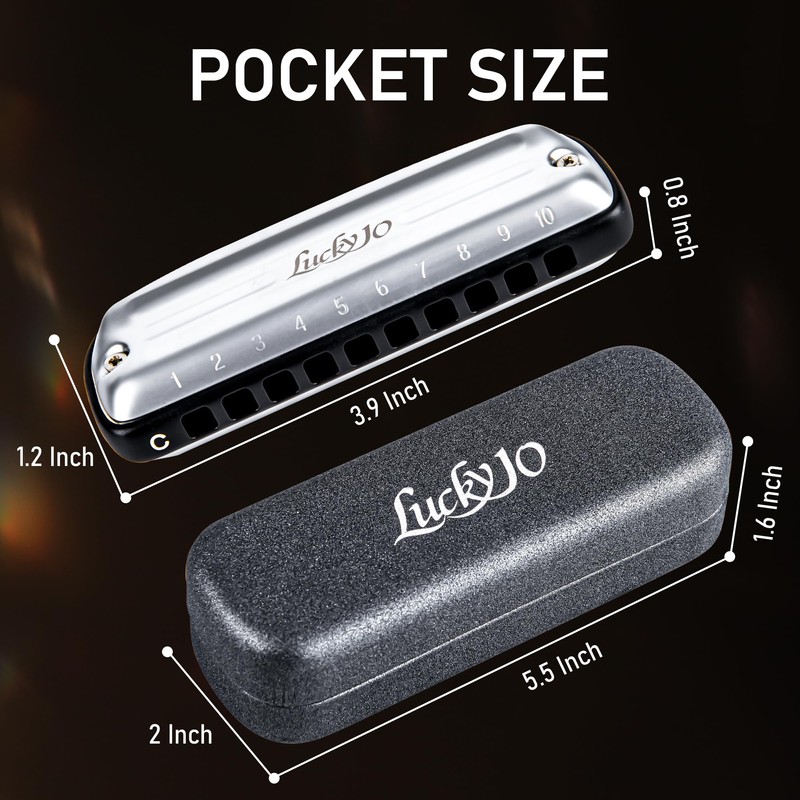 East top Harmonica, Advanced 10 Holes Blues Harp Mouth Organ