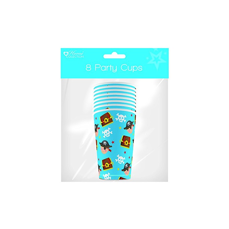 Pirate Party Children's Happy Birthday Party Disposable Paper Cups Blue