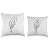 Owlet Illustrations Barn Owl Throw Pillow, 16x16, Multicolor