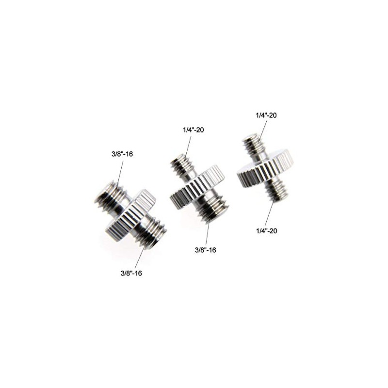 CAMVATE Male to Male Screw Adapter Set for Camera Tripod,