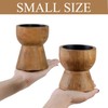 NIKKY HOME Farmhouse Wooden Candle Holders Set of 2, Rusitc