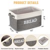 Lukeline Bread Storage Basket for Kitchen, Foldable Fabric Bread Storage