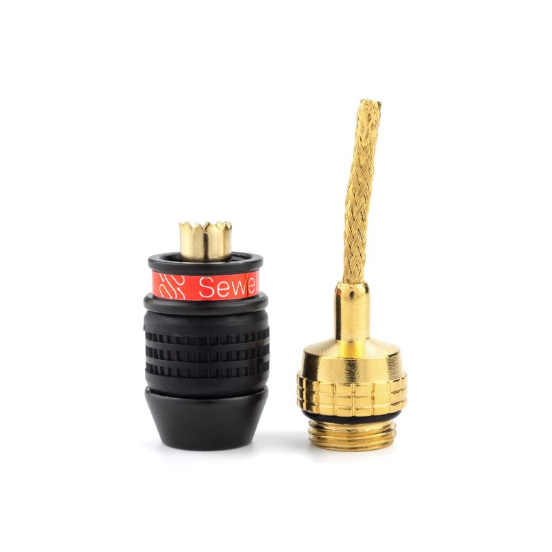 Deadbolt Flex Pin Banana Plugs for Spring Loaded Speaker Terminals,
