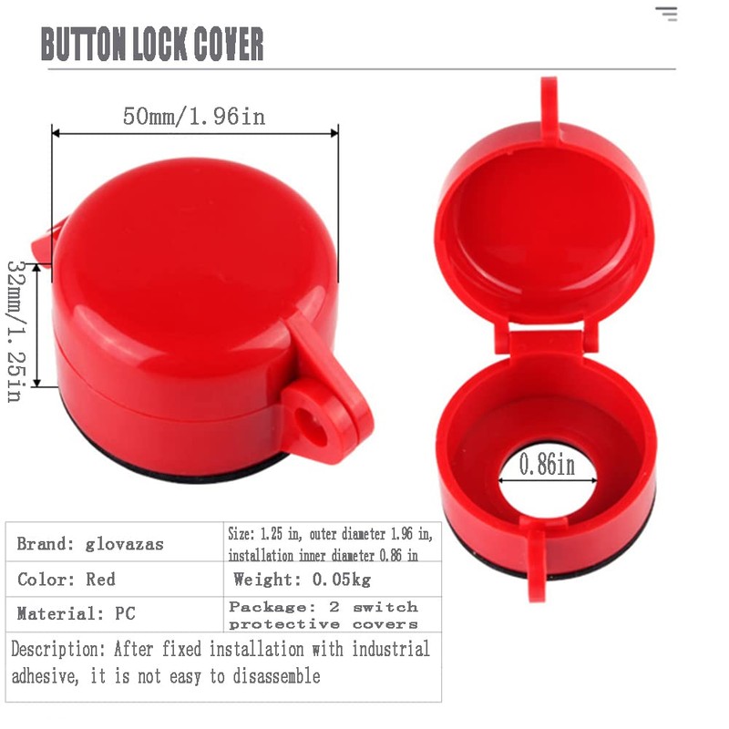 Emergency Stop Button Cover Lockout - glrovazas 2Pcs Box Type