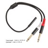 Operitacx Dual Male Audio Splitter Cable Adapter Durable Flexible Converter