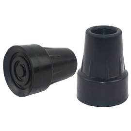 (pont du monde) 杖先ゴム 杖 つえ ステッキ 介護 安定 替えゴム 滑り止めゴム (1本足 22mm 黒色)