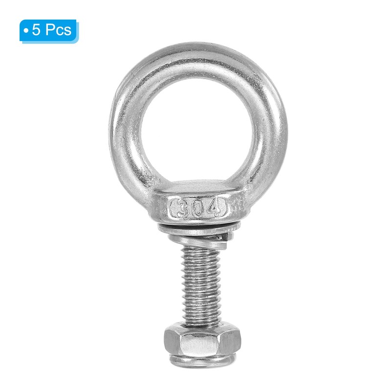 PATIKIL M8 x 25mm Lifting Shoulder Eye Bolts Set of