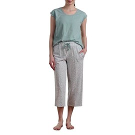 Splendid Women's 2Pc Crop Pj Set, Swish Dot Haze Green, Small