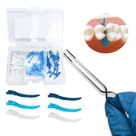 Windplusya Dental Sectional Matrix System Set, W5 Dental Wedges Plastic, Dental Matrices Tweezer Forceps, Dental Matrix Holder Clamp Tweezers Forceps for Wedges. (Matrix Tweezers)