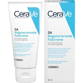 CeraVe SA Renewing Foot Cream With Salicylic Acid & 3 Essential Ceramides, Exfoliating Treatment for Extremely Dry Rough Bumpy Feet, Fast-Absorbing, Dermatologist Developed, 88ml