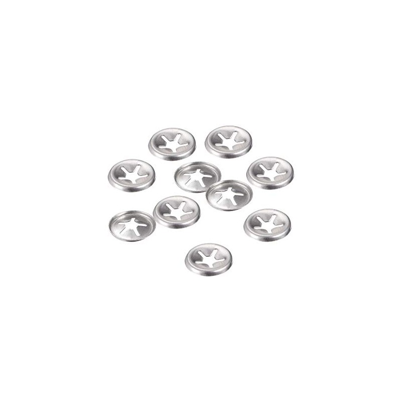 sourcing map M4 Washer 3.3mm I.D. 12mm O.D. Internal Tooth