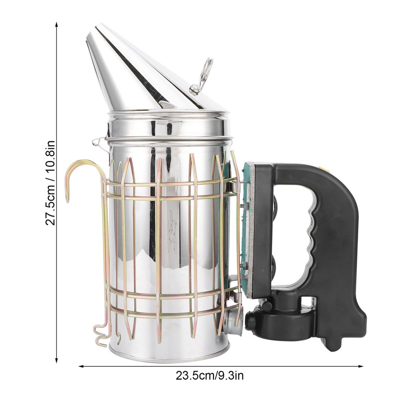 Electric Beehive Smoker 5V Stainless Steel with Heat Shield Handle