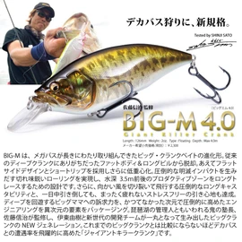 Megabass Big M 4.0 Giant Crank 126 mm Floating Lure PM Strike Chart