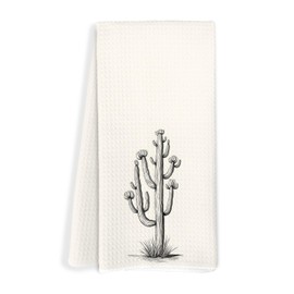 FITIE Vintage Western Cactus Kitchen Towels, Western Desert Dish Tea Towels for Kitchen Decor, Country Western Southwestern Hand Towels for Bathroom, Cactus Bathroom Decor, 16x24 Inch