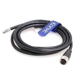 Eonvic Industrial M12 5 Pin Female Aviation Sensor Connector Electrical PVC Sensor Cable 2M