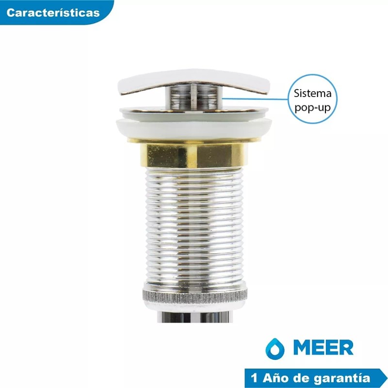 Meer - Contra Para Lavabo Pop-up De Acero Inoxidable