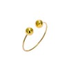 jewellerybox 9ct Yellow Gold Double Ball Adjustable Open Ring