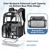 Heavy Duty Clear Backpack Clear BookBag,Stadium backpack 16 x11 x5inch