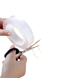 Traceless Nano Gel Grip Tape – Washable & Reusable, Traceless, Heavy Duty, Double-Sided for Wall, Floor Use, Home & Office (20mmx1mx2mm)