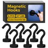 X-bet MAGNET Black Magnetic Hooks 6 PCs (27 LBS), Size: