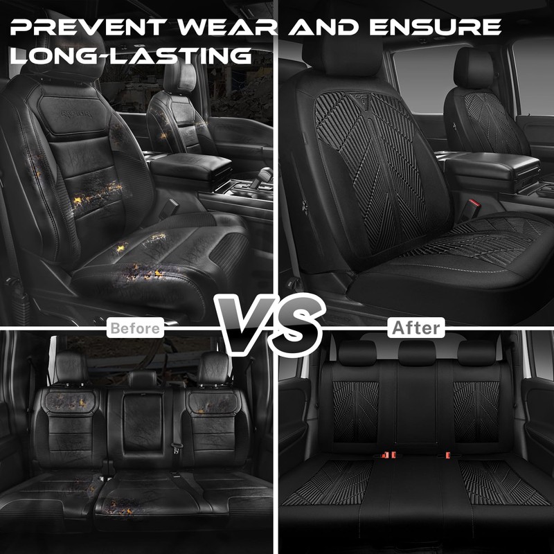 CAR PASS Waterproof Car Seat Covers Full Set,Neoprene Wetsuit, All-Weather