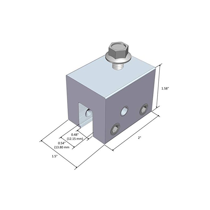 MageClamp Standing Seam Metal Roof Mounting and Racking Bracket Clamp