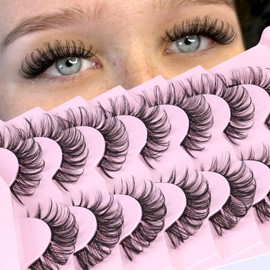 TOOCHUNAG Lash Clusters Natural Look False Eyelashes Clusters Wispy Individual Lashes D Curly Eyelash Extensions 70Pcs Fake Lashes Clusters Russian Lash Extension