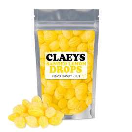 Claey's Lemon Drops Hard Candy Claeys Old Fashioned Hard-Candies, Lemon Candies, Hard-Candy Bulk, sour hard-candy, retro sours- 1LB Bulk