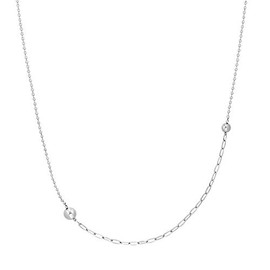 s.Oliver 2031477 Women's Stainless Steel Necklace 72 + 5 cm Silver Comes in Jewellery Gift Box, Stainless Steel, No Gemstone