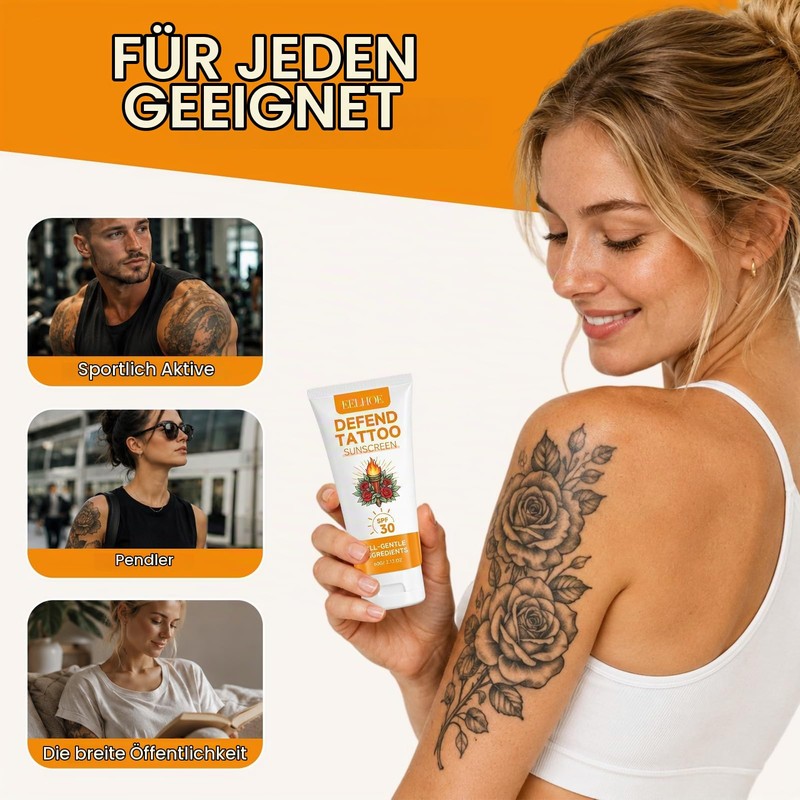 Pack of 2 Tattoo Sun Cream SPF 30+, Crema Solar