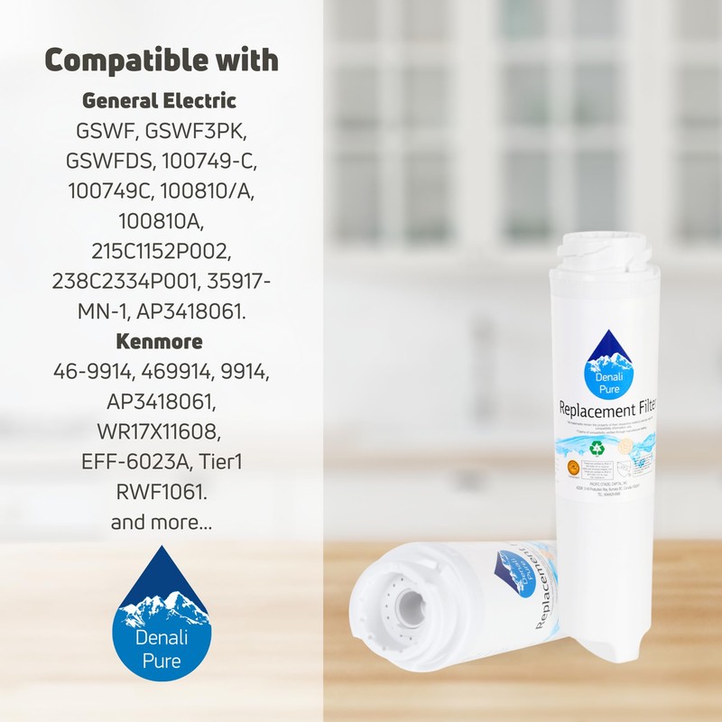 3-Pack Replacement for General Electric PFS22SISDSS Refrigerator Water Filter -
