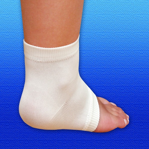 Silipos GeLuscious 15265 Soft Skin Heel Sleeve - Latex Free, Hypoallergenic Fasciitis Support for Heel Pain. Leg and Foot Support