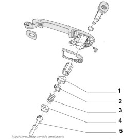 chrome4urauto VW PASSAT DOOR LOCK REPAIR KIT BARREL CYLINDER FRONT LEFT RIGHT DRIVER PASSENGER