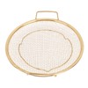 Stainless Steel Fruit Basket Double Handles Metal Mesh Drain Round